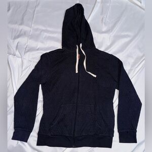 Goodfellow & Co black quilted zip-up hoodie